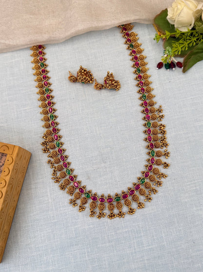 Luxurious Antique Long Necklace Set 0562 - Mahilas