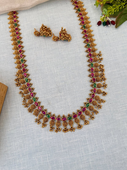 Luxurious Antique Long Necklace Set 0562 - Mahilas
