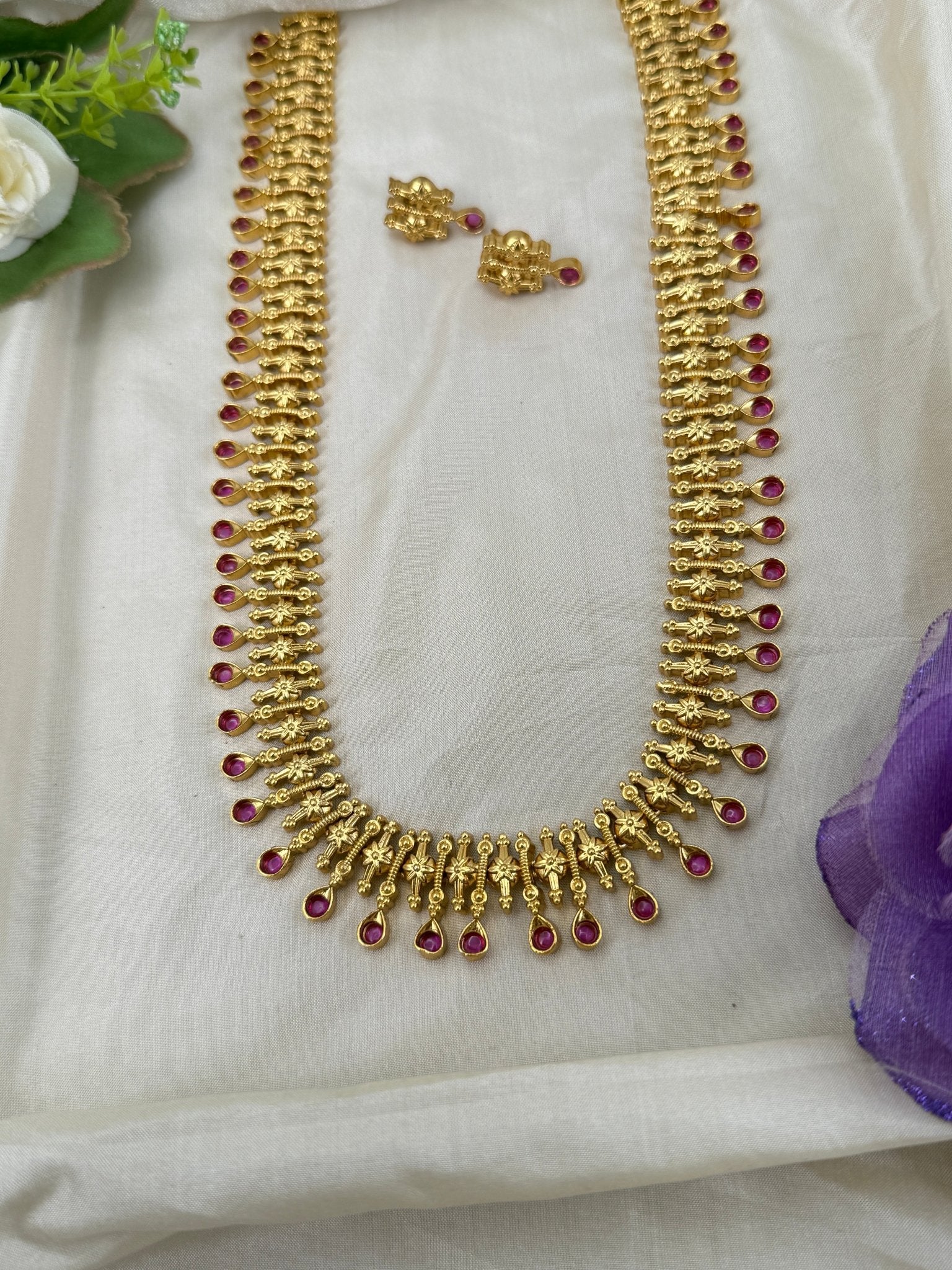 Luxurious Antique Long Necklace Set 0615 - Mahilas