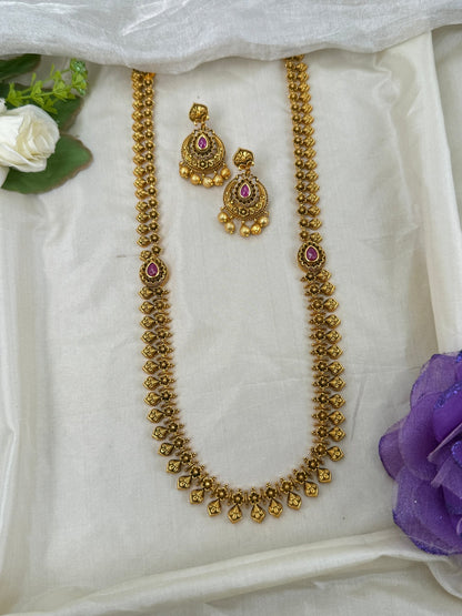 Luxurious Antique Long Necklace Set 0616 - Mahilas