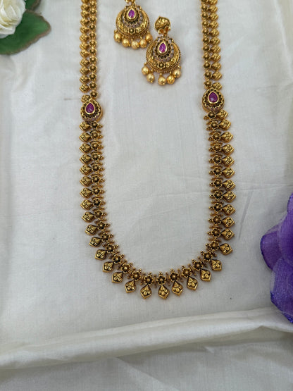 Luxurious Antique Long Necklace Set 0616 - Mahilas