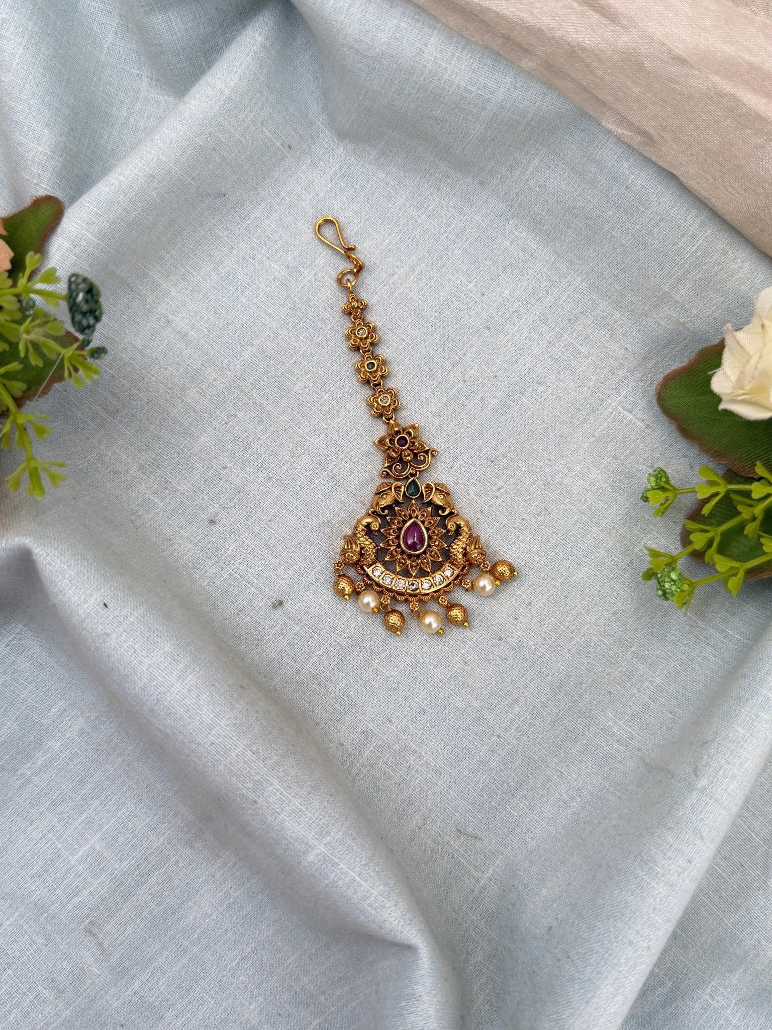 Luxurious Antique Maang Tikka 295 - Mahilas