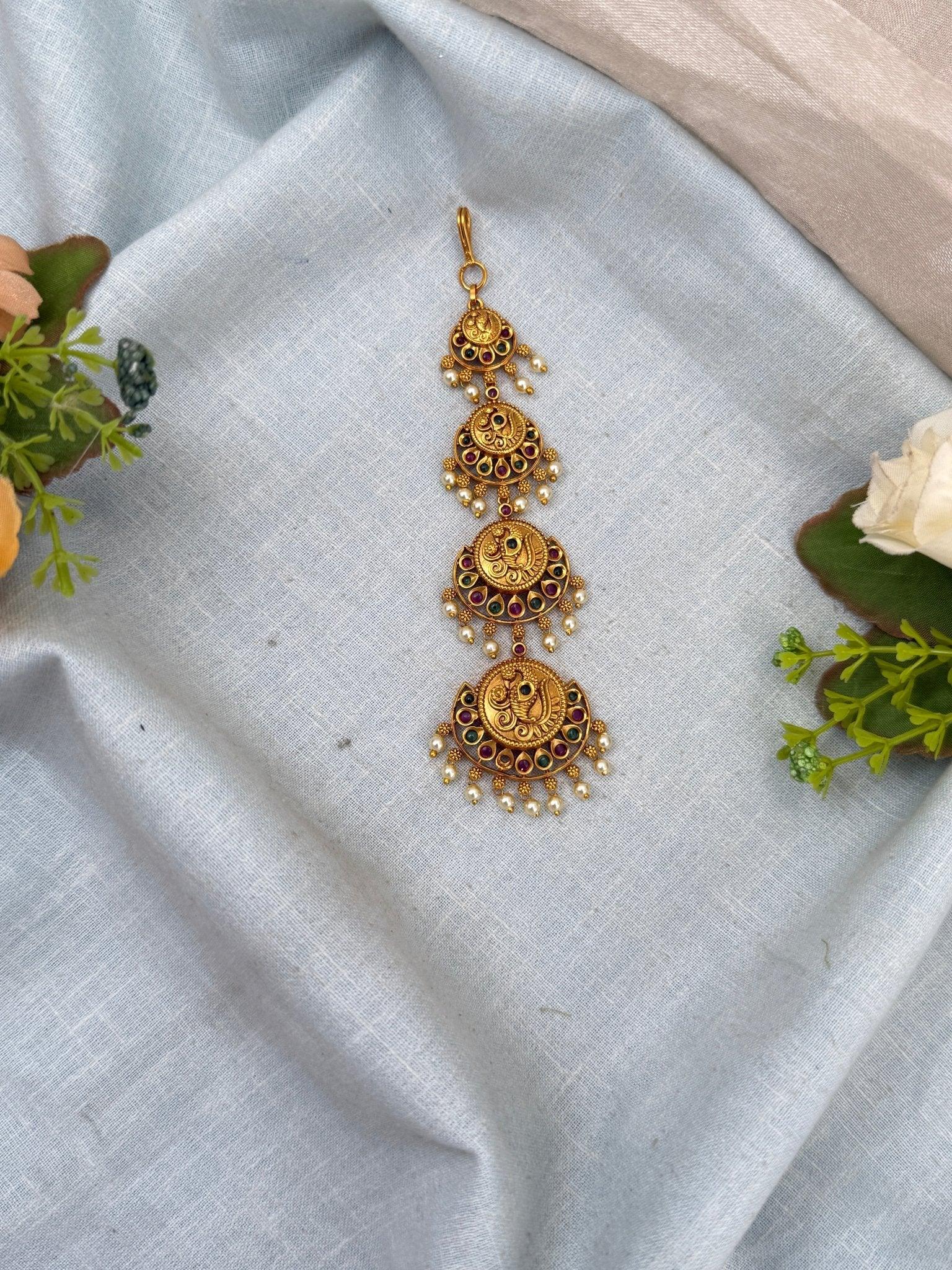 Luxurious Antique Maang Tikka 298 - Mahilas
