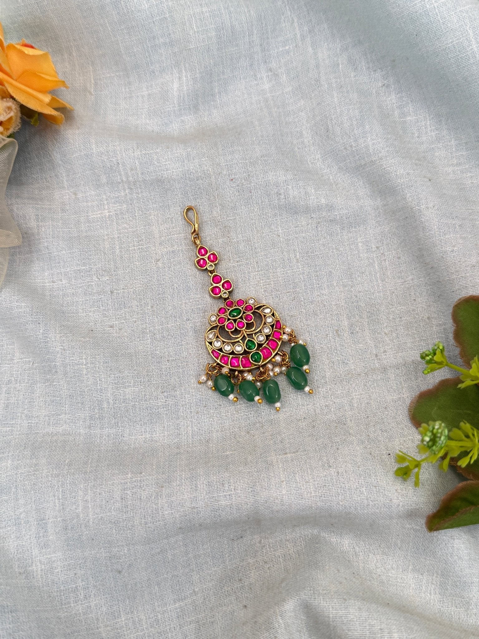 Luxurious Antique Maang Tikka 378 - Mahilas