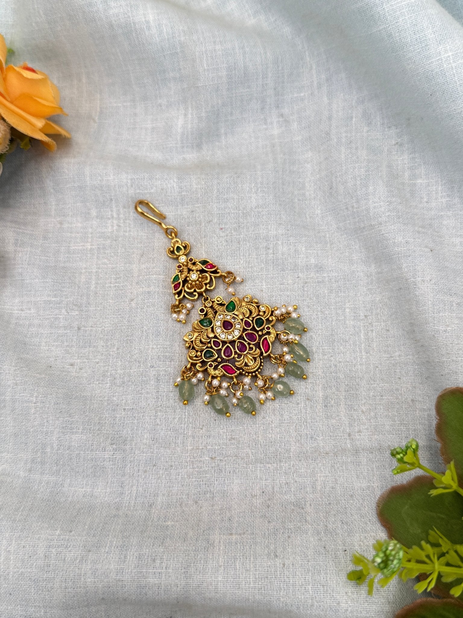 Luxurious Antique Maang Tikka 381 - Mahilas