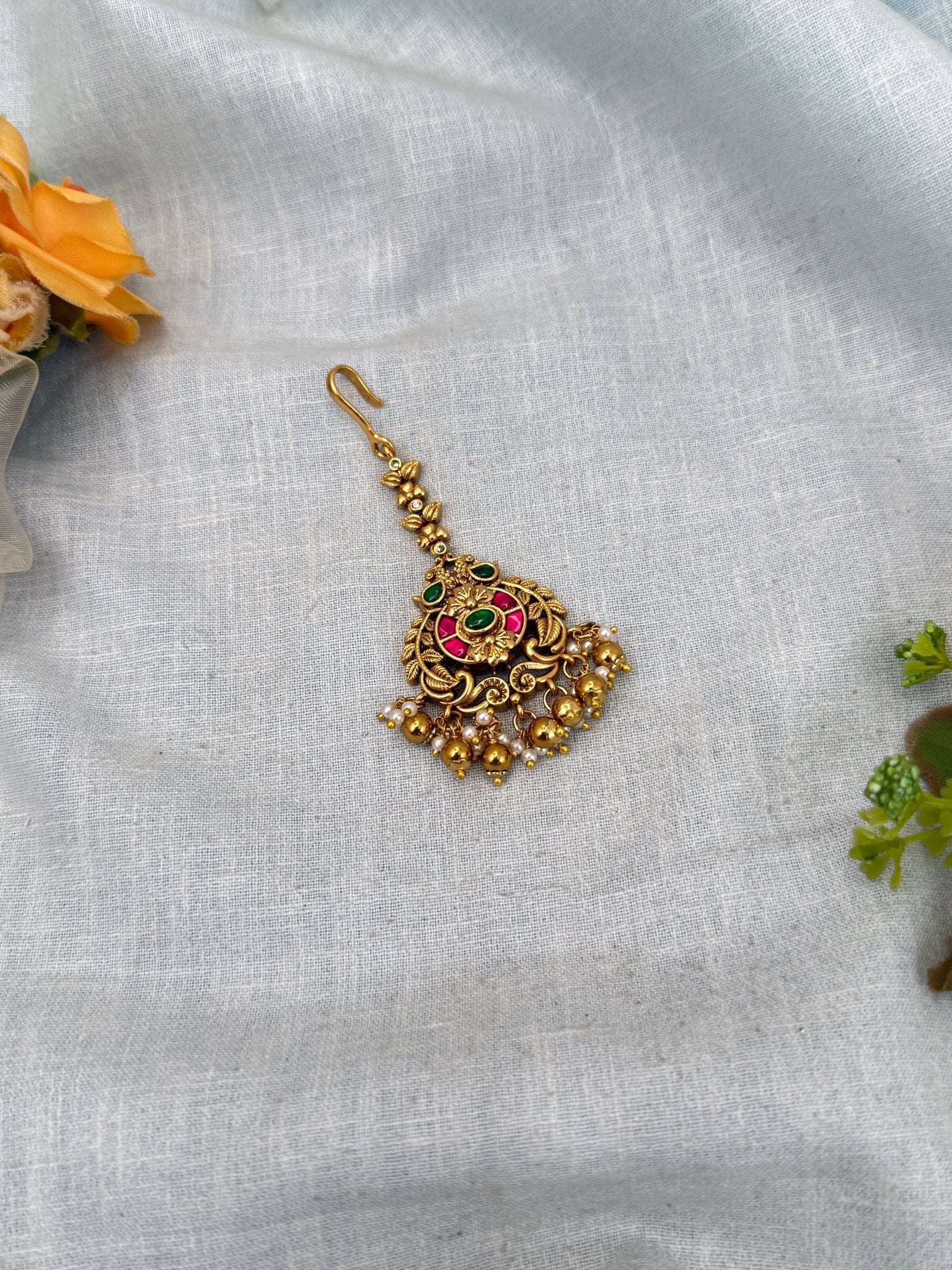 Luxurious Antique Maang Tikka 392 - Mahilas