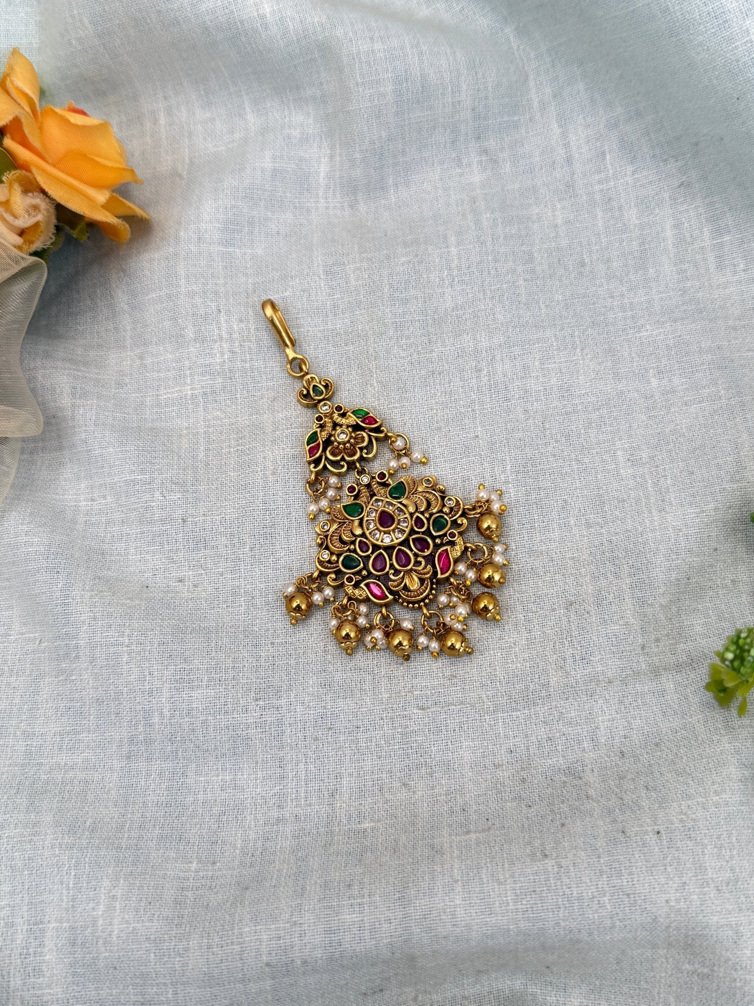 Luxurious Antique Maang Tikka 403 - Mahilas