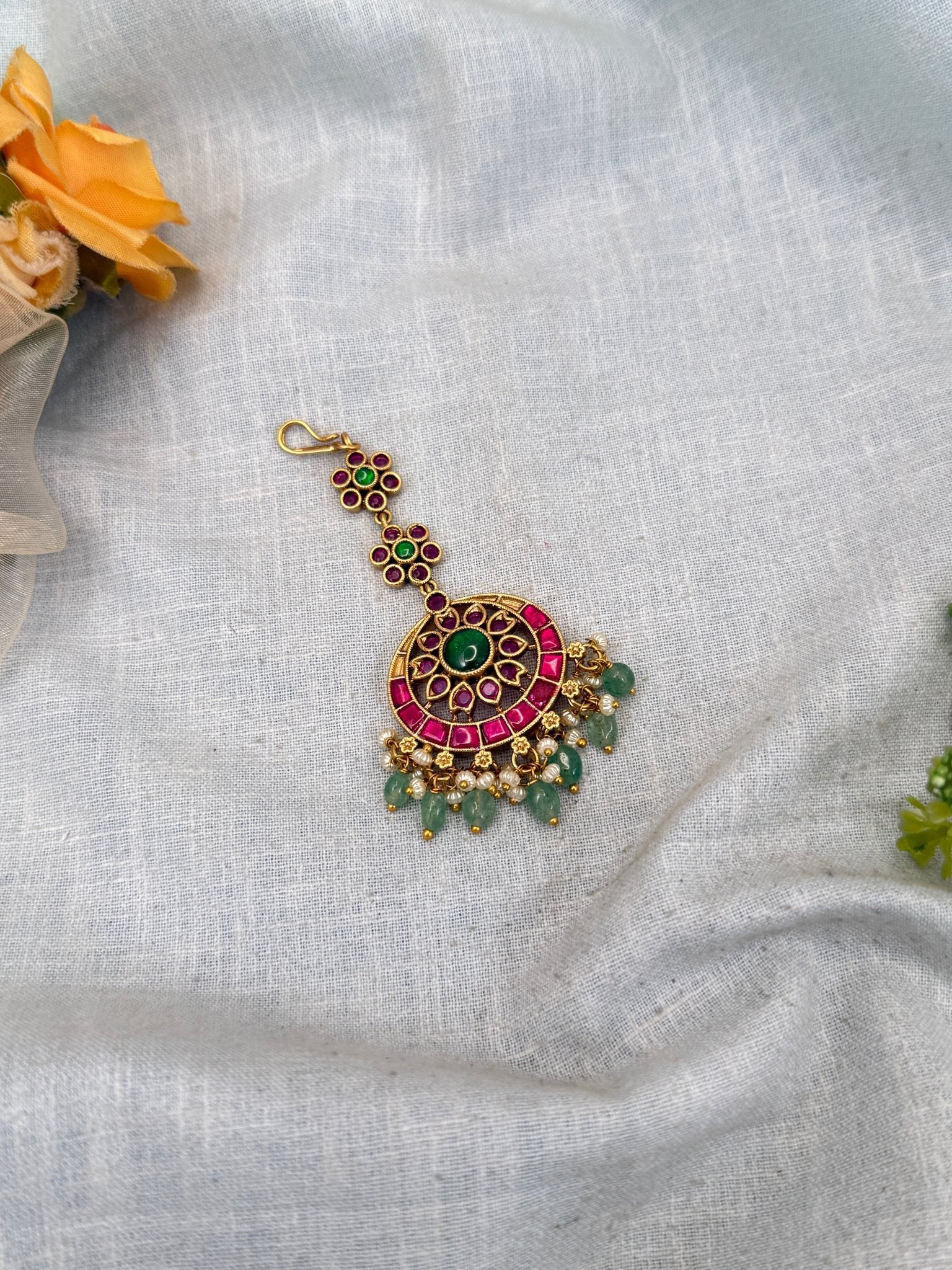 Luxurious Antique Maang Tikka 406 - Mahilas