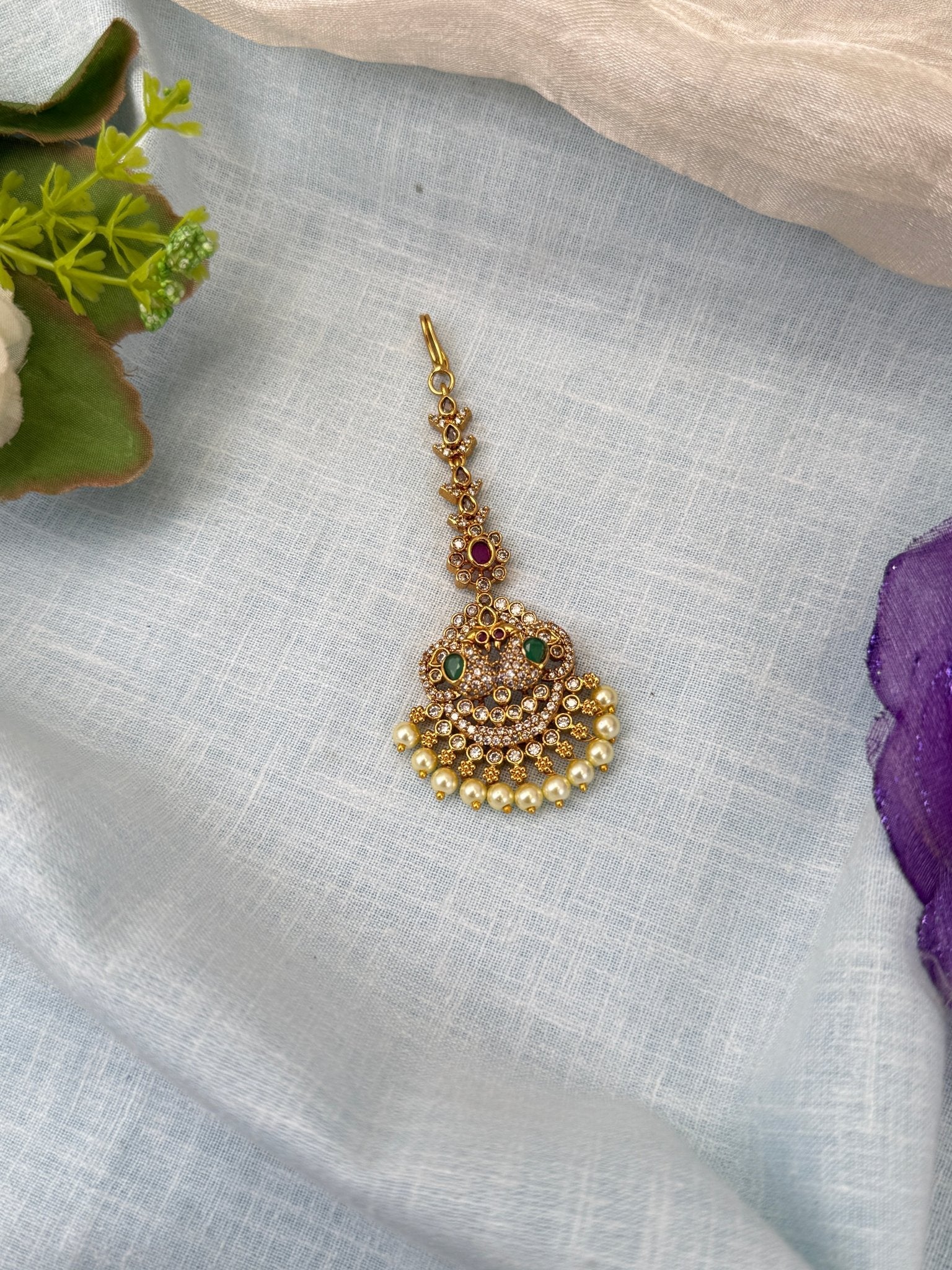 Luxurious Antique Maang Tikka 433 - Mahilas