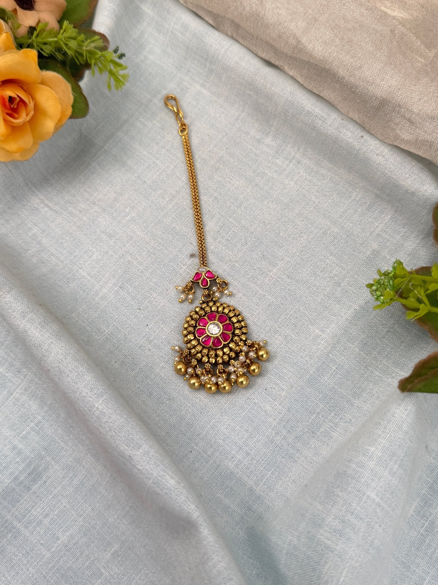 Luxurious Antique Maang Tikka 482 - Mahilas