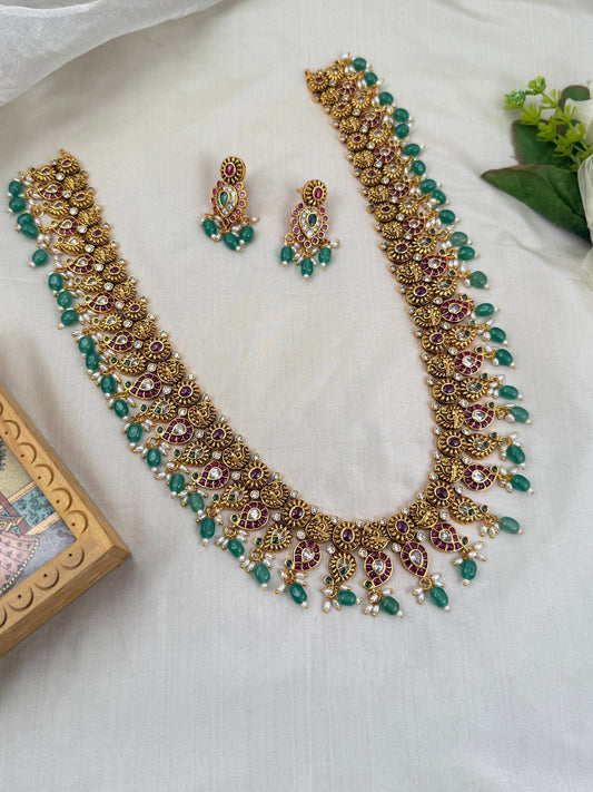 Luxurious Antique Mid Long Necklace Set 690 - Mahilas