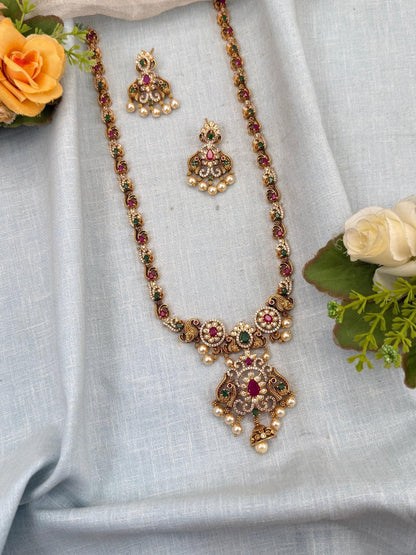 Luxurious Antique Mid long Necklace Set 996 - Mahilas