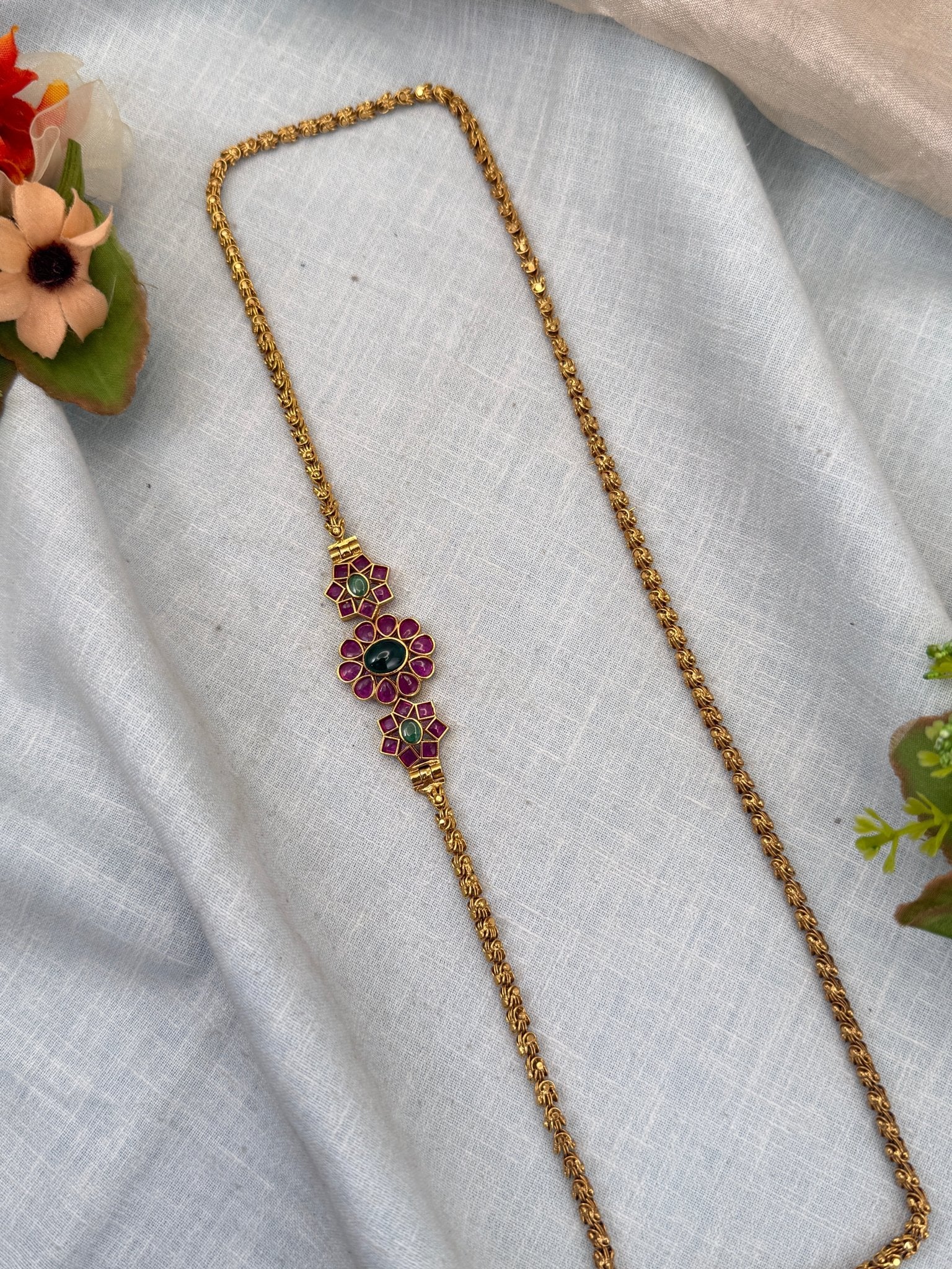 Luxurious Antique Mop Chain Necklace 0448 - Mahilas