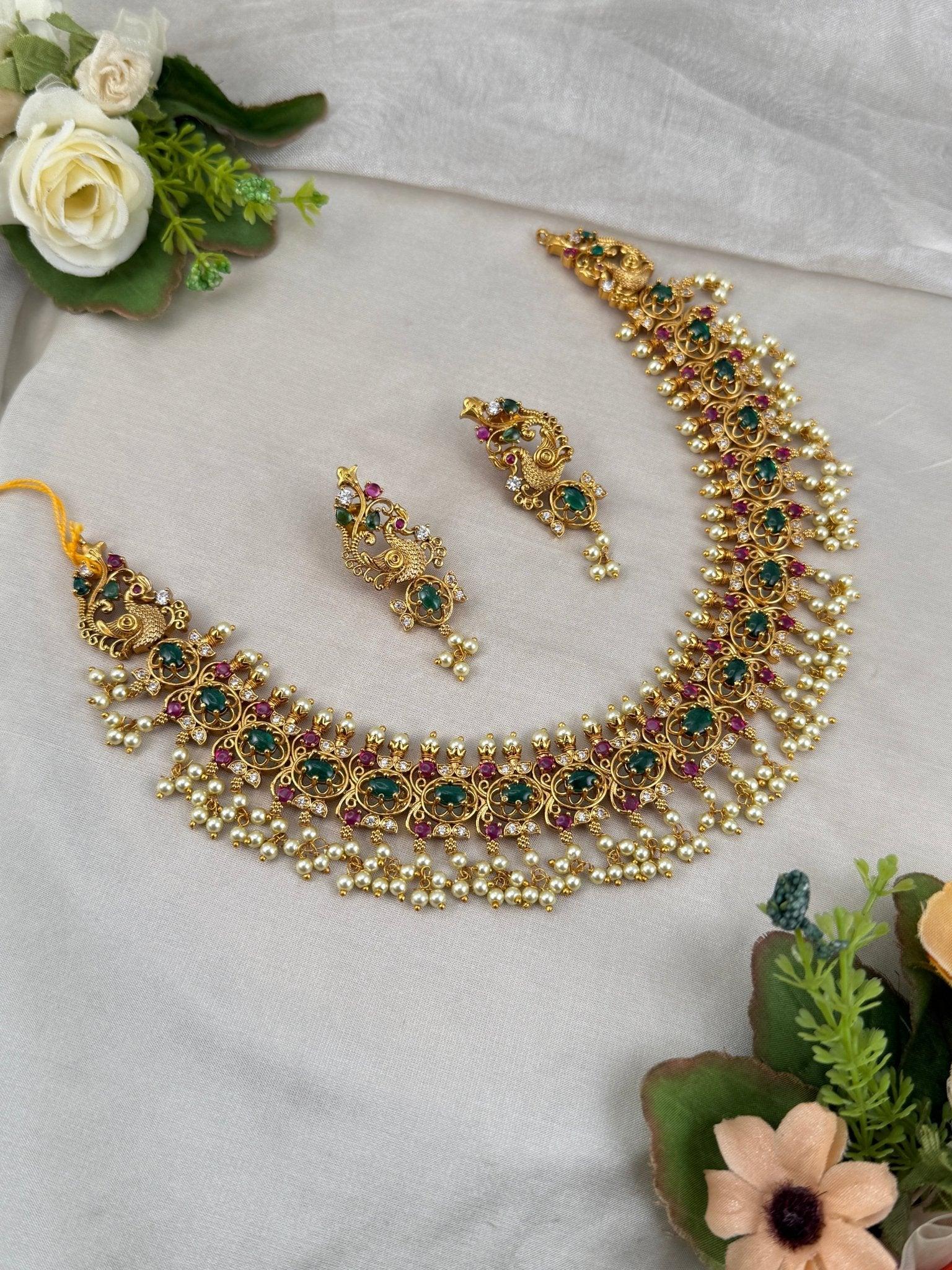 Luxurious Antique Necklace Set 594 - Mahilas