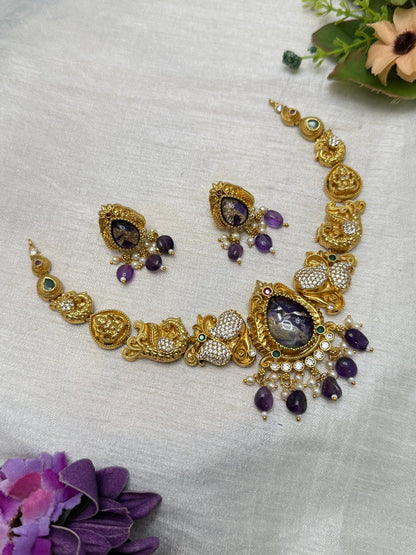Luxurious Antique Necklace Set 634 - Mahilas