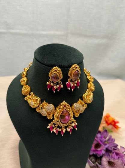 Luxurious Antique Necklace Set 635 - Mahilas