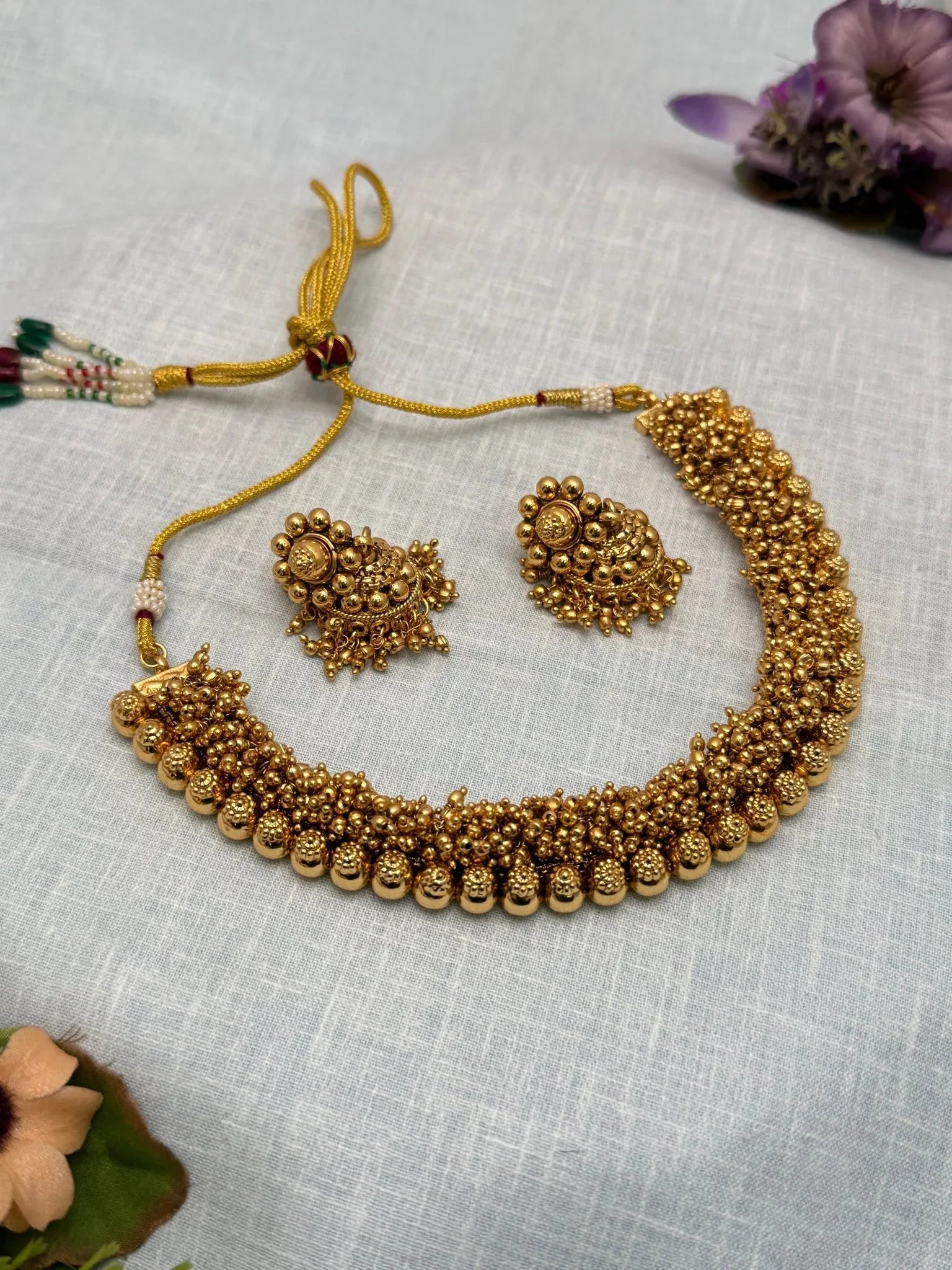 Luxurious Antique Necklace Set 651 - Mahilas