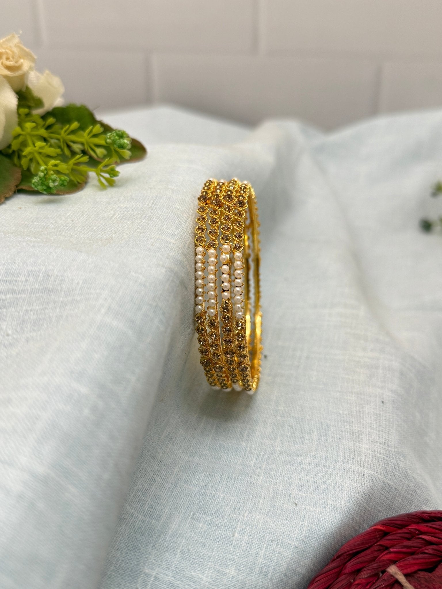 Luxurious Antique Pearl Bangles 6991 - Mahilas