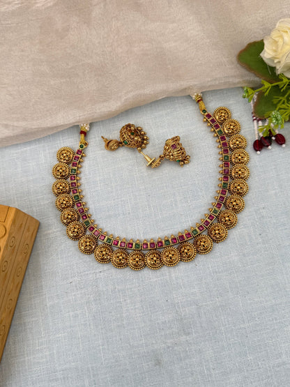 Luxurious Antique Short Necklace Set 0563 - Mahilas