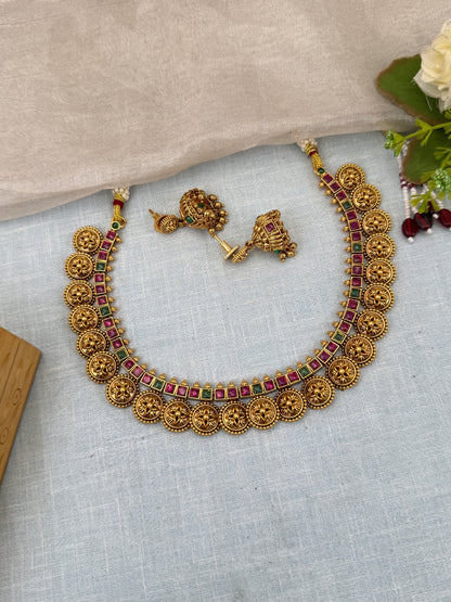 Luxurious Antique Short Necklace Set 0563 - Mahilas