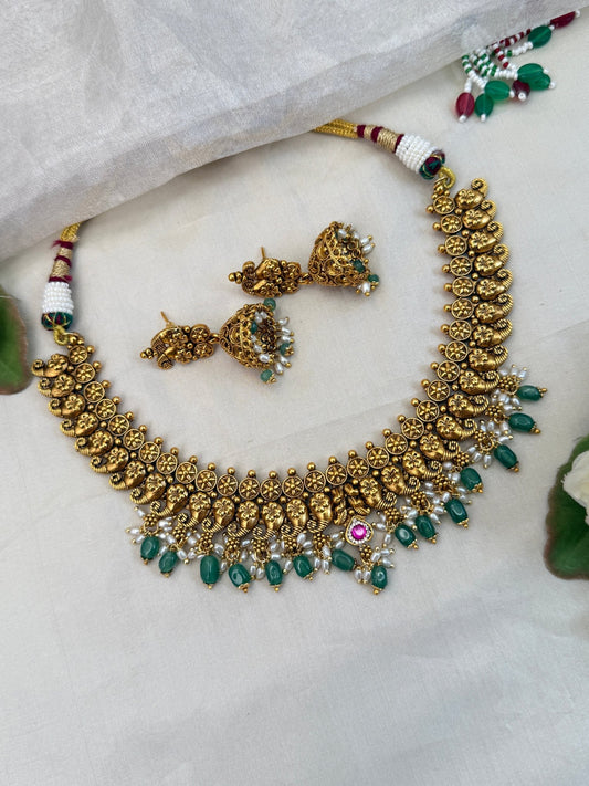 Luxurious Antique Short Necklace Set 892 - Mahilas