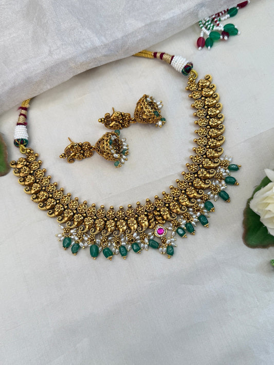Luxurious Antique Short Necklace Set 892 - Mahilas