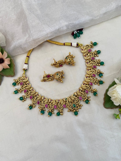 Luxurious Antique Short Necklace Set 893 - Mahilas