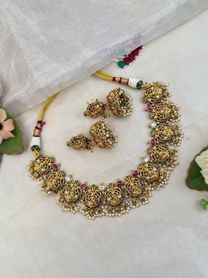 Luxurious Antique Short Necklace Set 894 - Mahilas