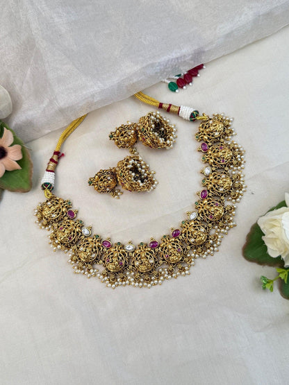 Luxurious Antique Short Necklace Set 894 - Mahilas