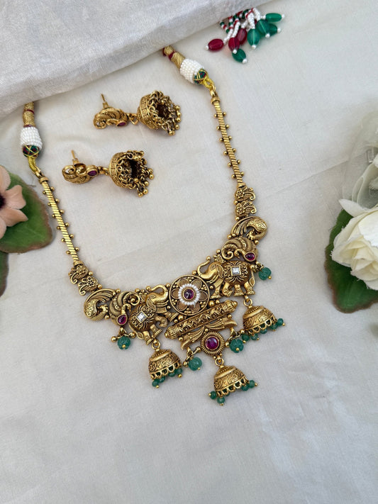 Luxurious Antique Short Necklace Set 897 - Mahilas