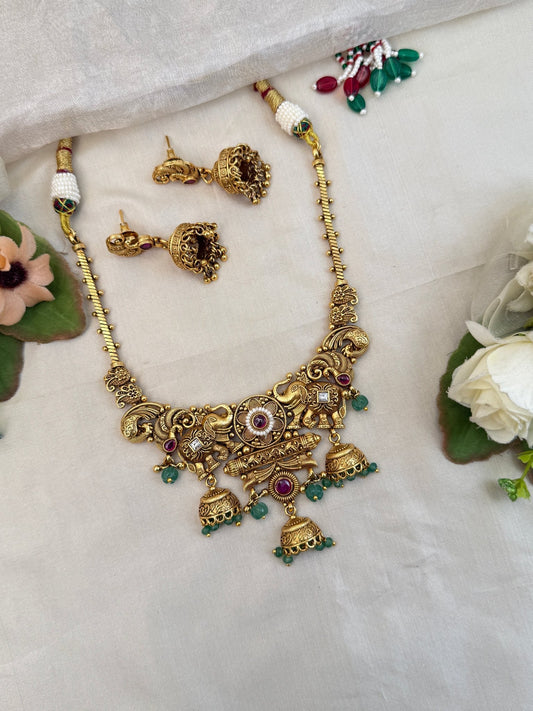 Luxurious Antique Short Necklace Set 897 - Mahilas