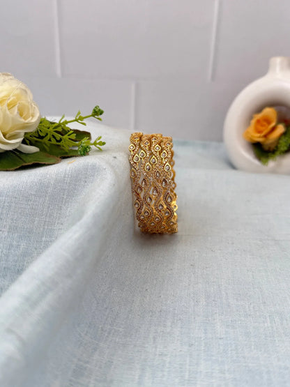 Luxurious Antique Stone Bangles 7055 - 3 Colors - Mahilas