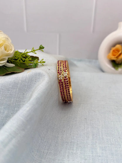 Luxurious Antique Stone Bangles 7056 - 5 Colors - Mahilas