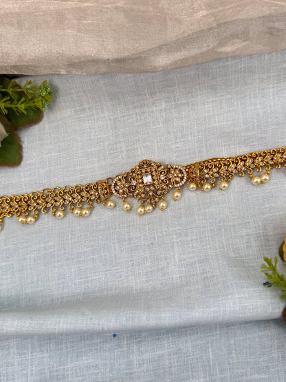 Luxurious Antique Stone Chain Vaddanam Hip Belt 7275 - Mahilas