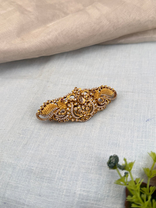 Luxurious Antique Stone Hair Clip 151 - Mahilas