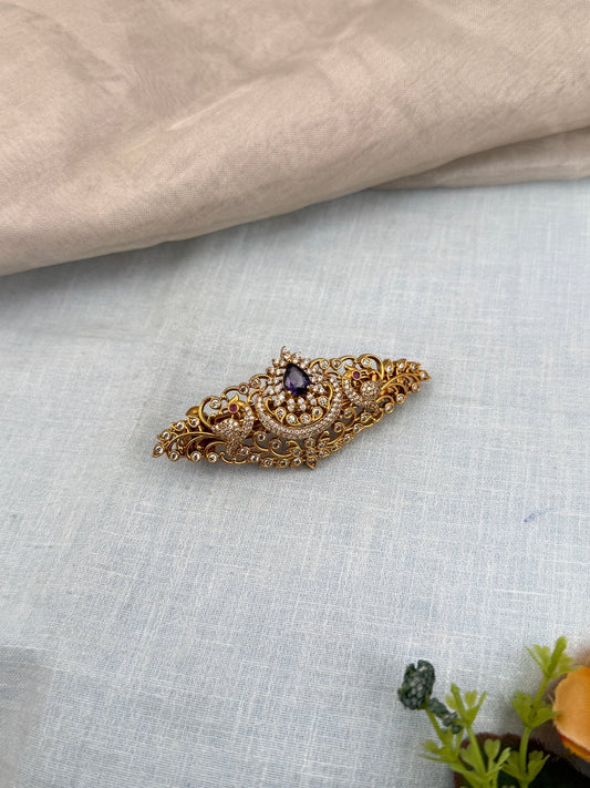 Luxurious Antique Stone Hair Clip 155 - Mahilas
