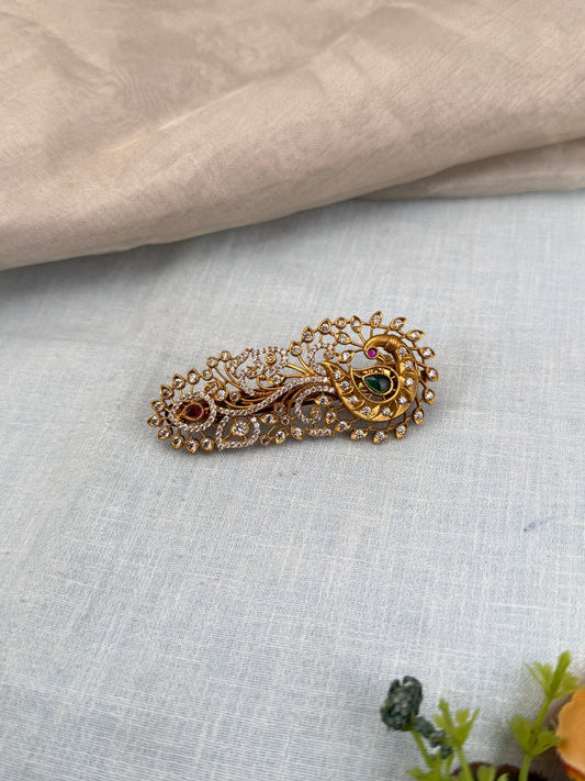 Luxurious Antique Stone Hair Clip 156 - Mahilas