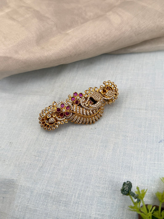 Luxurious Antique Stone Hair Clip 157 - Mahilas