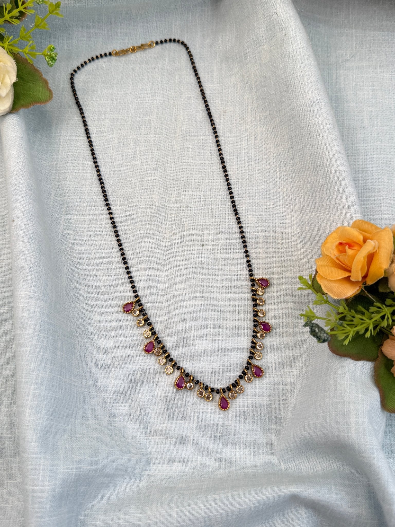 Luxurious Antique Stone Mangalsutra Chain 963 - Mahilas