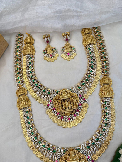 Luxurious Antique Stone Ram Parivar Necklace Set 941 - Mahilas