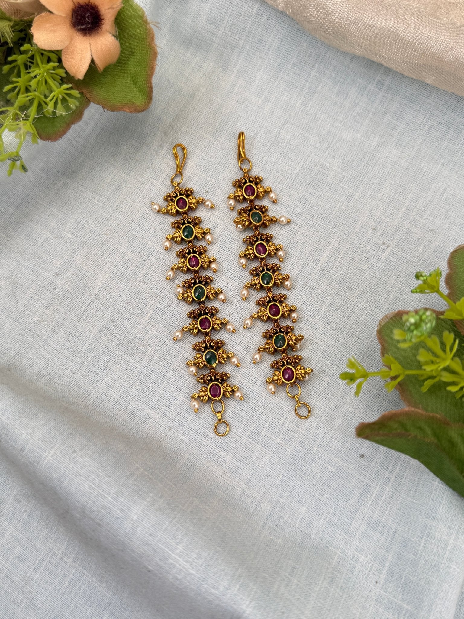 Luxurious Antique Straight Maatal Ear Chain 339 - Mahilas