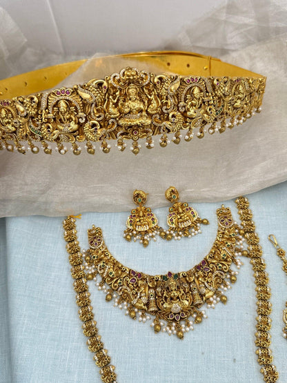 Luxurious Antique Temple Full Necklace Set 988 - Mahilas