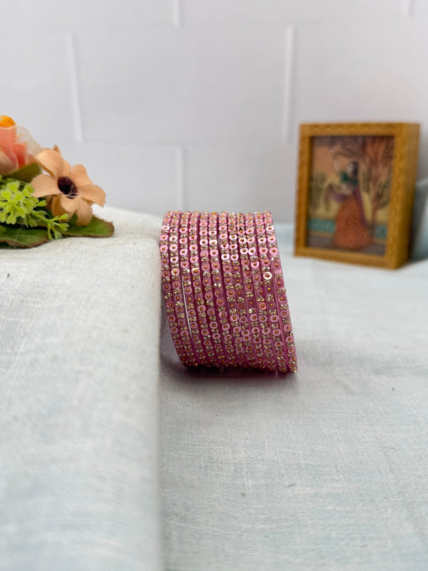 Luxurious Coin Design Glass Bangles 3475 - Make your own box