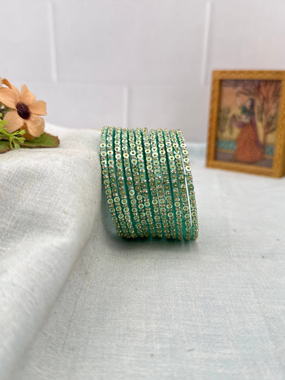 Luxurious Coin Design Glass Bangles 3475 - Make your own box - Mahilas