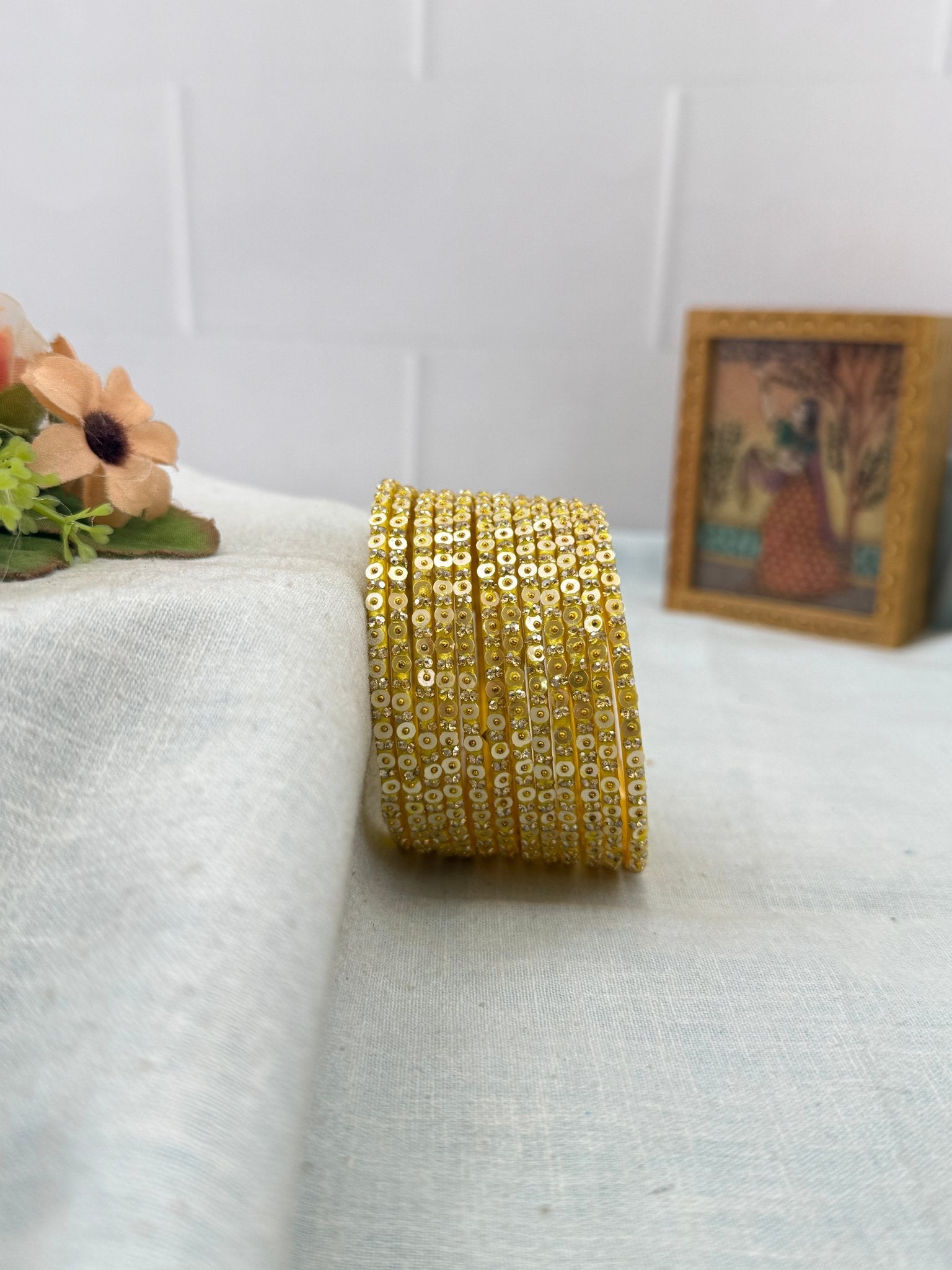 Luxurious Coin Design Glass Bangles 3475 - Make your own box - Mahilas