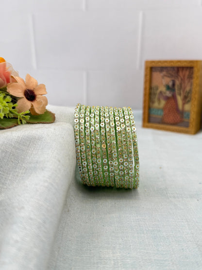 Luxurious Coin Design Glass Bangles 3475 - Make your own box - Mahilas