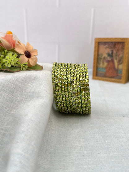 Luxurious Coin Design Glass Bangles 3475 - Make your own box - Mahilas