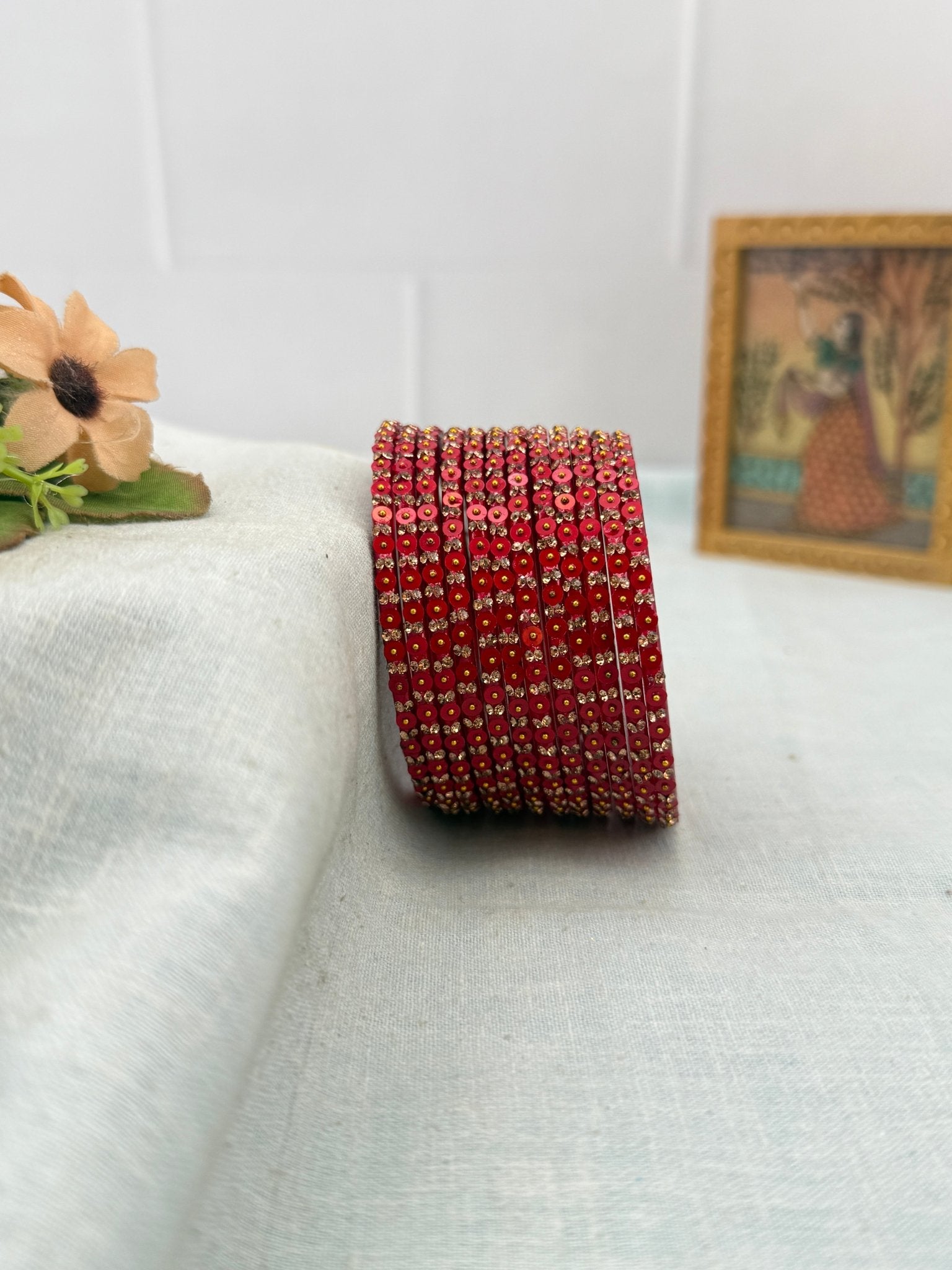 Luxurious Coin Design Glass Bangles 3475 - Make your own box - Mahilas