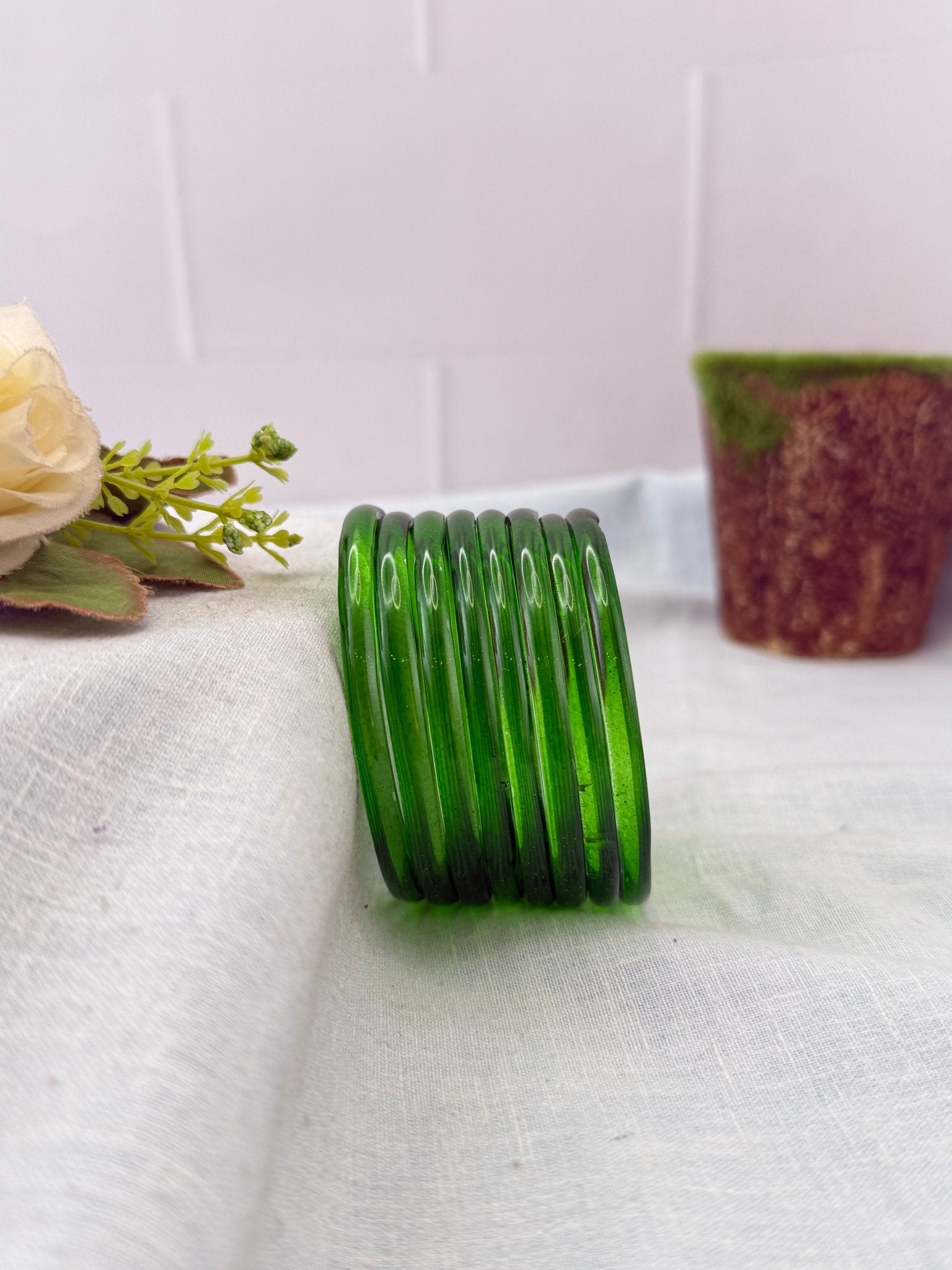 Luxurious Design New Plain Jelly Glass Bangles 3470 - Make your own box - Mahilas