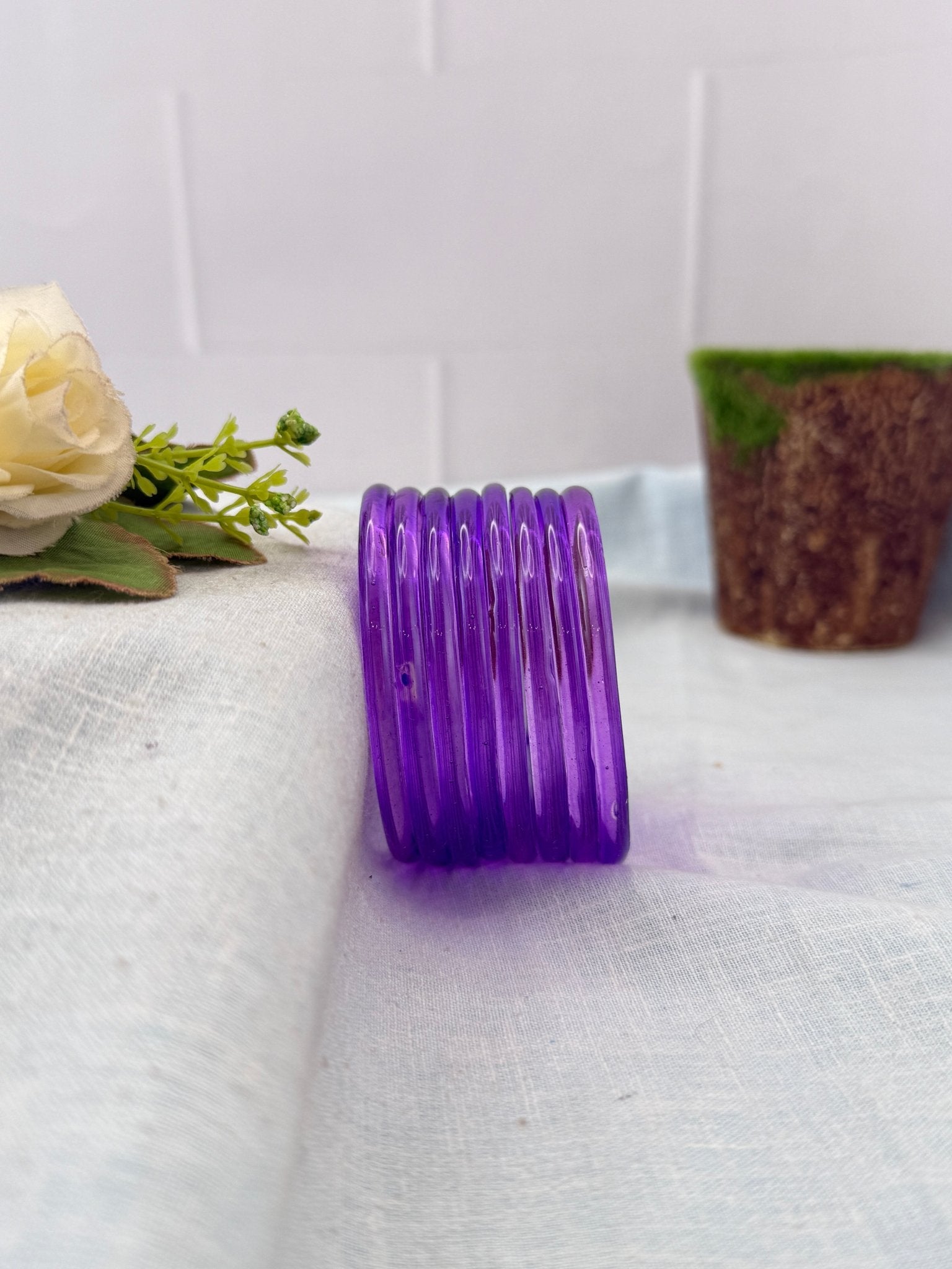 Luxurious Design New Plain Jelly Glass Bangles 3470 - Make your own box - Mahilas